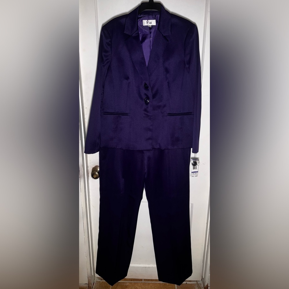 Le Suit Women’s 2 Piece Pant Suit Set Blazer & Pants Business Plus Size 18 NWT